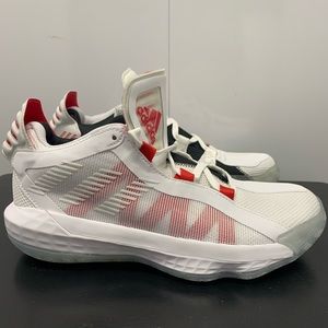 Adidas Dame 6 White/Scarlet/Black Basketball Shoes